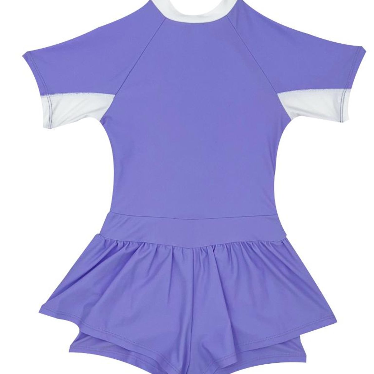 SAMIA - Traje de baño niña con falda protección UV morado - Morado