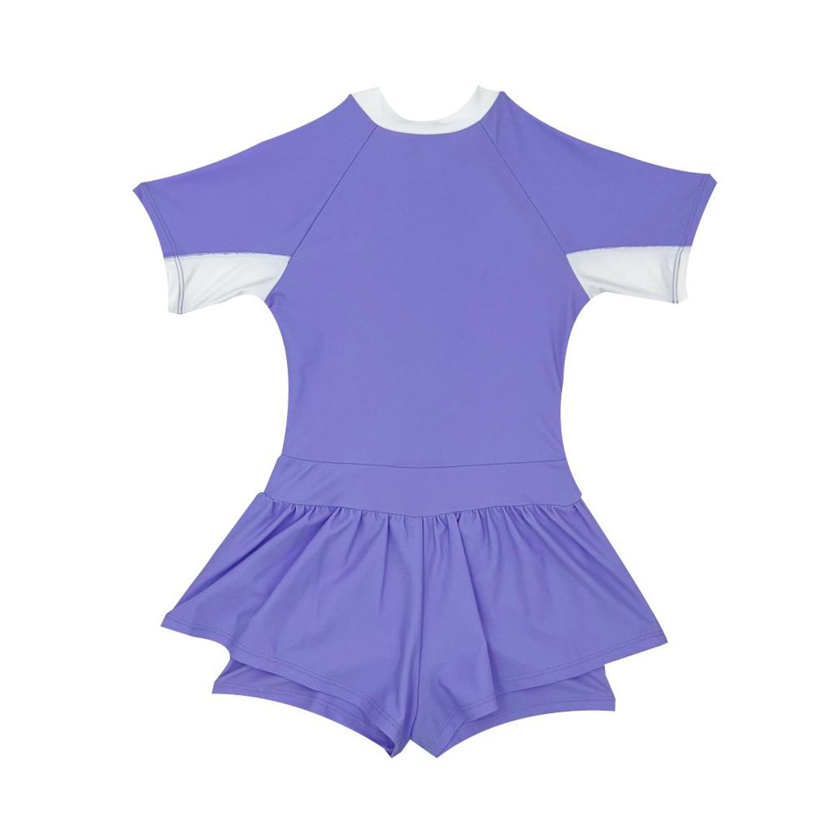 SAMIA - Traje de baño niña con falda protección UV morado - Morado