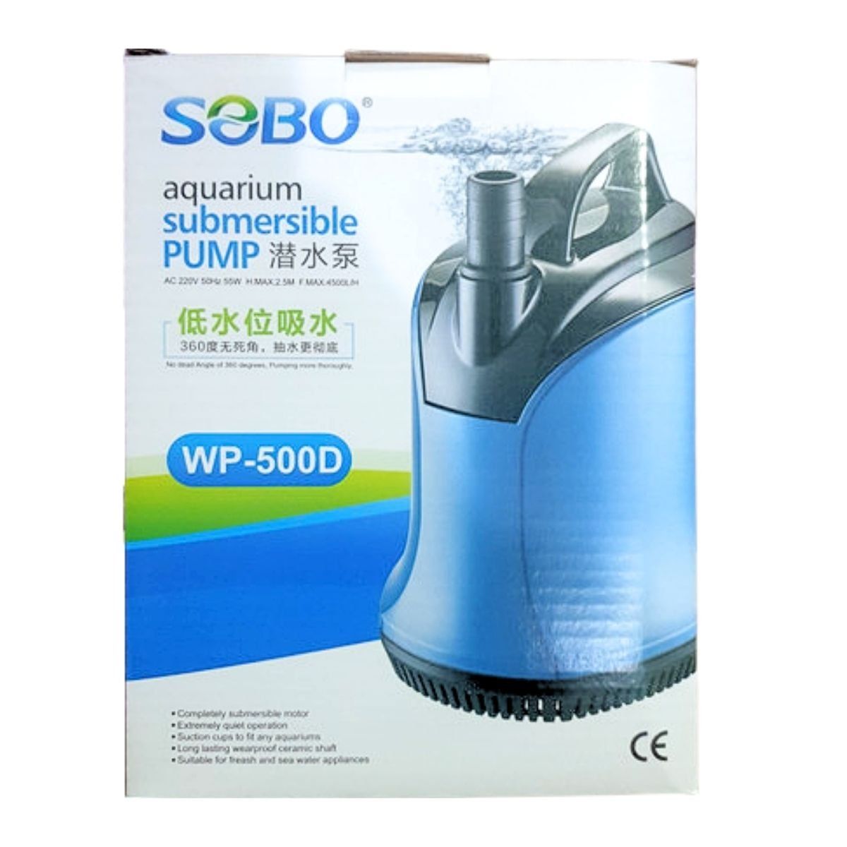 GENERICO - Bomba De Agua Sumergible 4500 l/h Sobo Para Acuarios