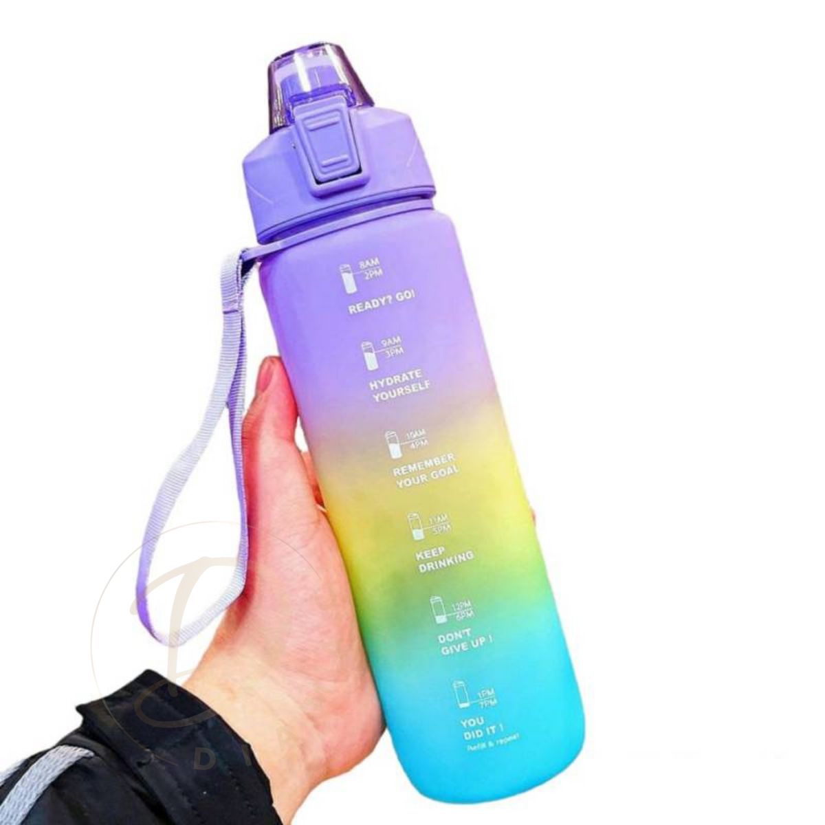 GENERICO - Botella De Agua Motivacional 2000ml Botella 2 Litros