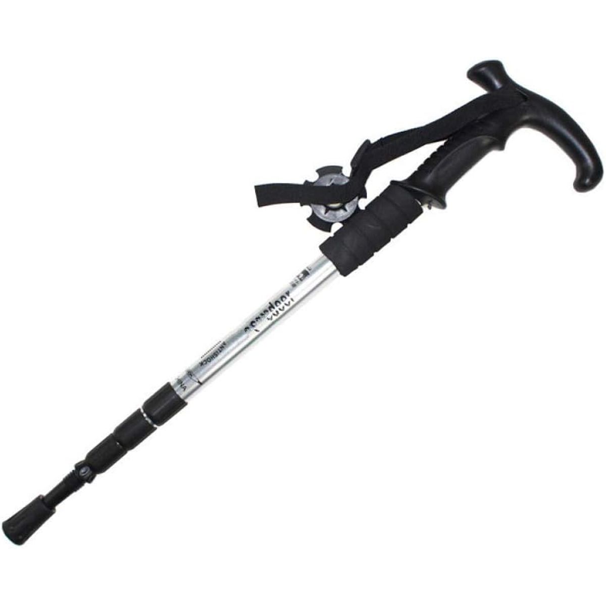 CAMPSOR - Bastón Trekking Campsor Aluminio Ajustable Mango Ergonómico