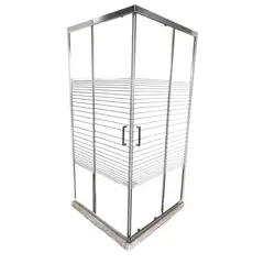 JOYTEK - Shower Recto Barra a Piso Travertino con Líneas Rectas 90x90 cm