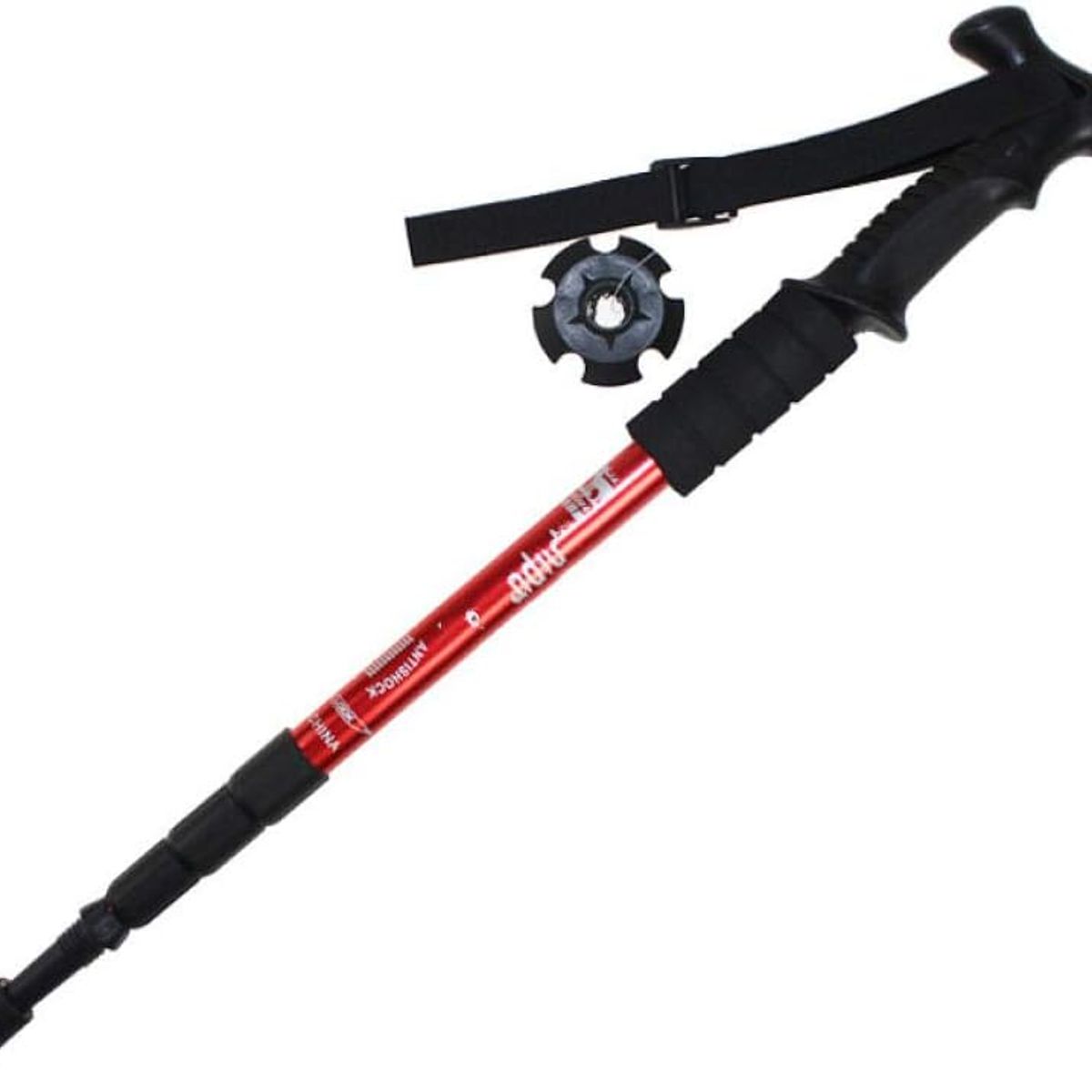 CAMPSOR - Bastón Trekking Campsor Aluminio Ajustable Mango Ergonómico