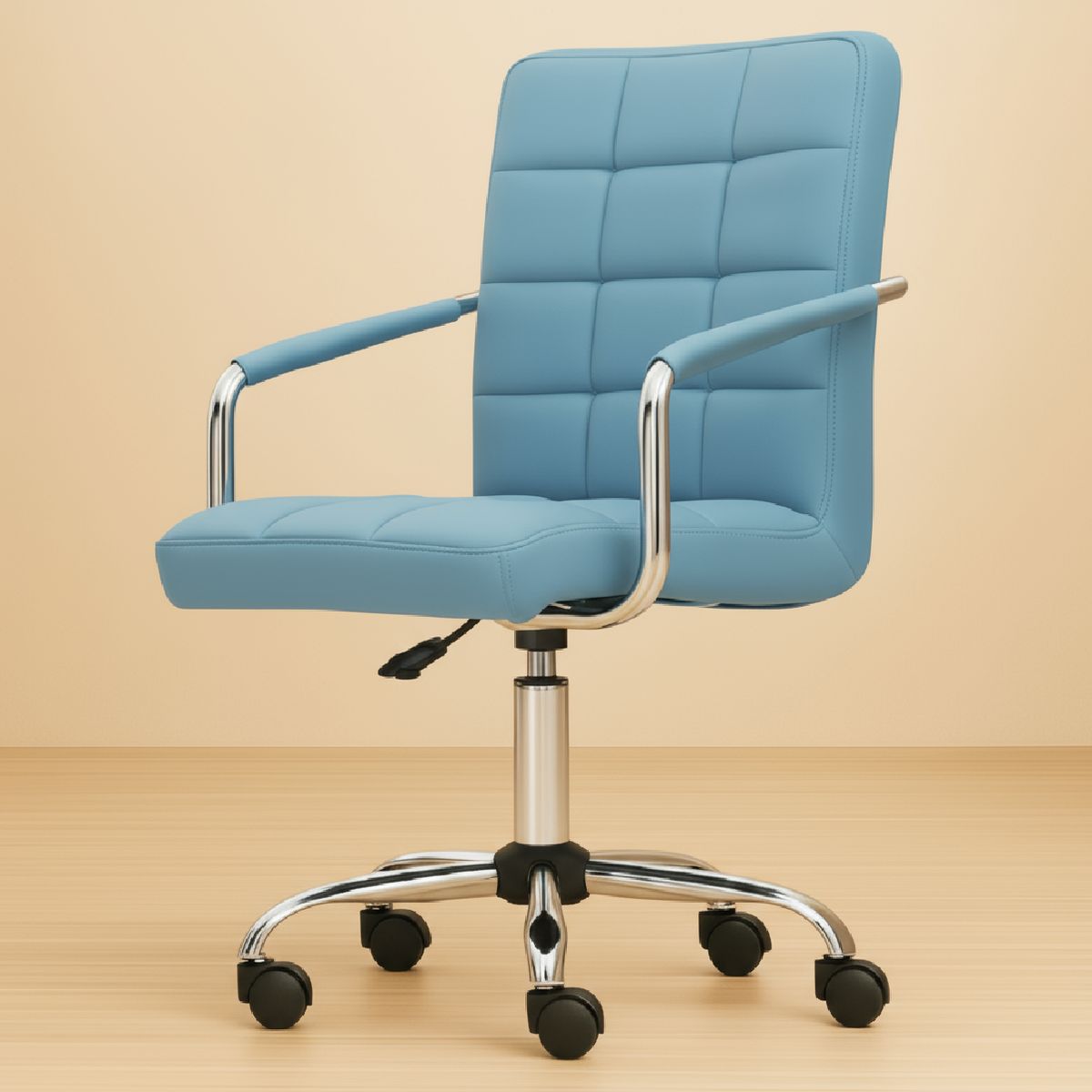 RD - Silla Oficina RD Sillon Escritorio PC Regulable Ejecutivo Celeste