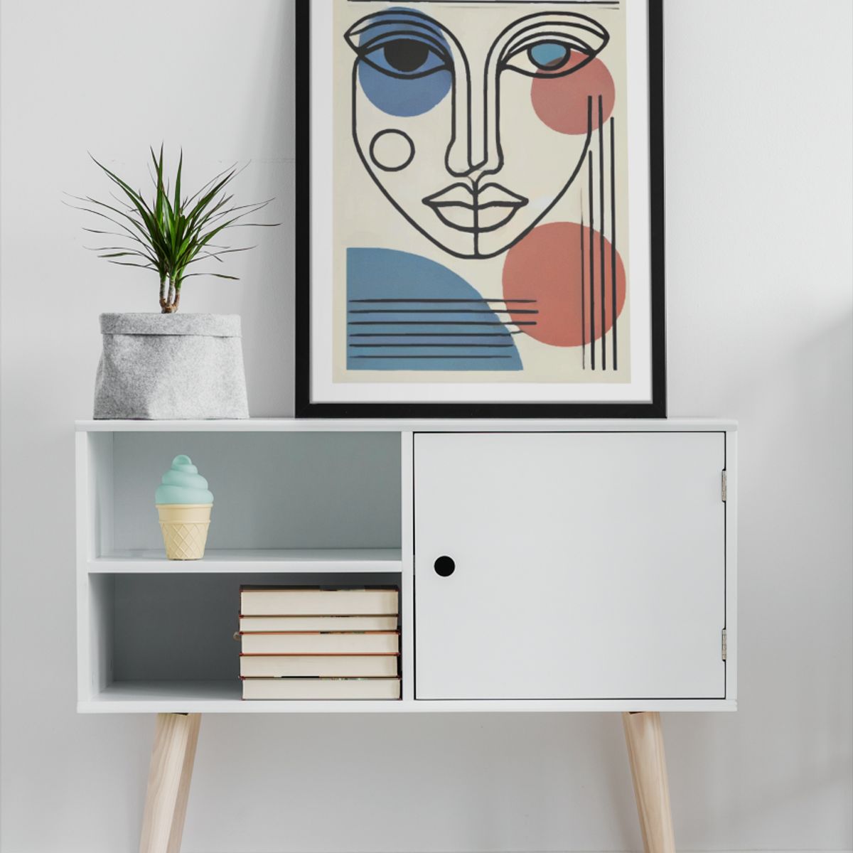 GENERICO - Rostro Abstracto en Líneas y Formas