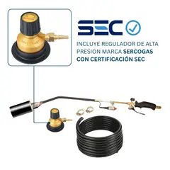 DICAS - Soplete Turbo Membrana Asfaltica Con Gatillo y Chispero