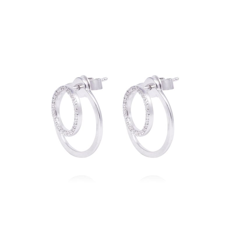 JB JOYAS BARON - Aros Oro Blanco 18kt 56 Diamantes de 0,3 Pts