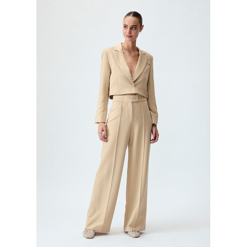 IO - Pantalon Beige Mujer Io