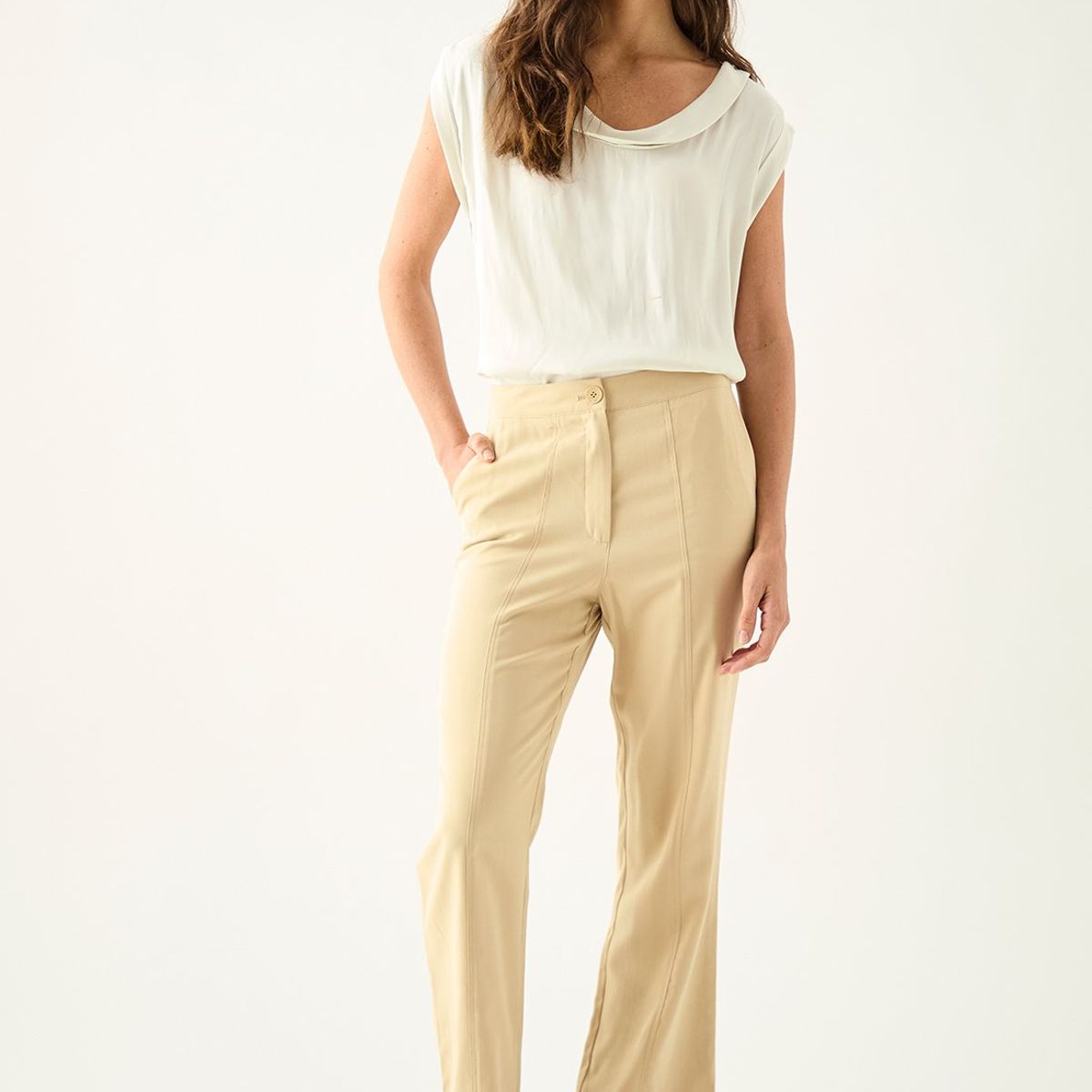 ASH - Pantalon Beige Mujer Ash