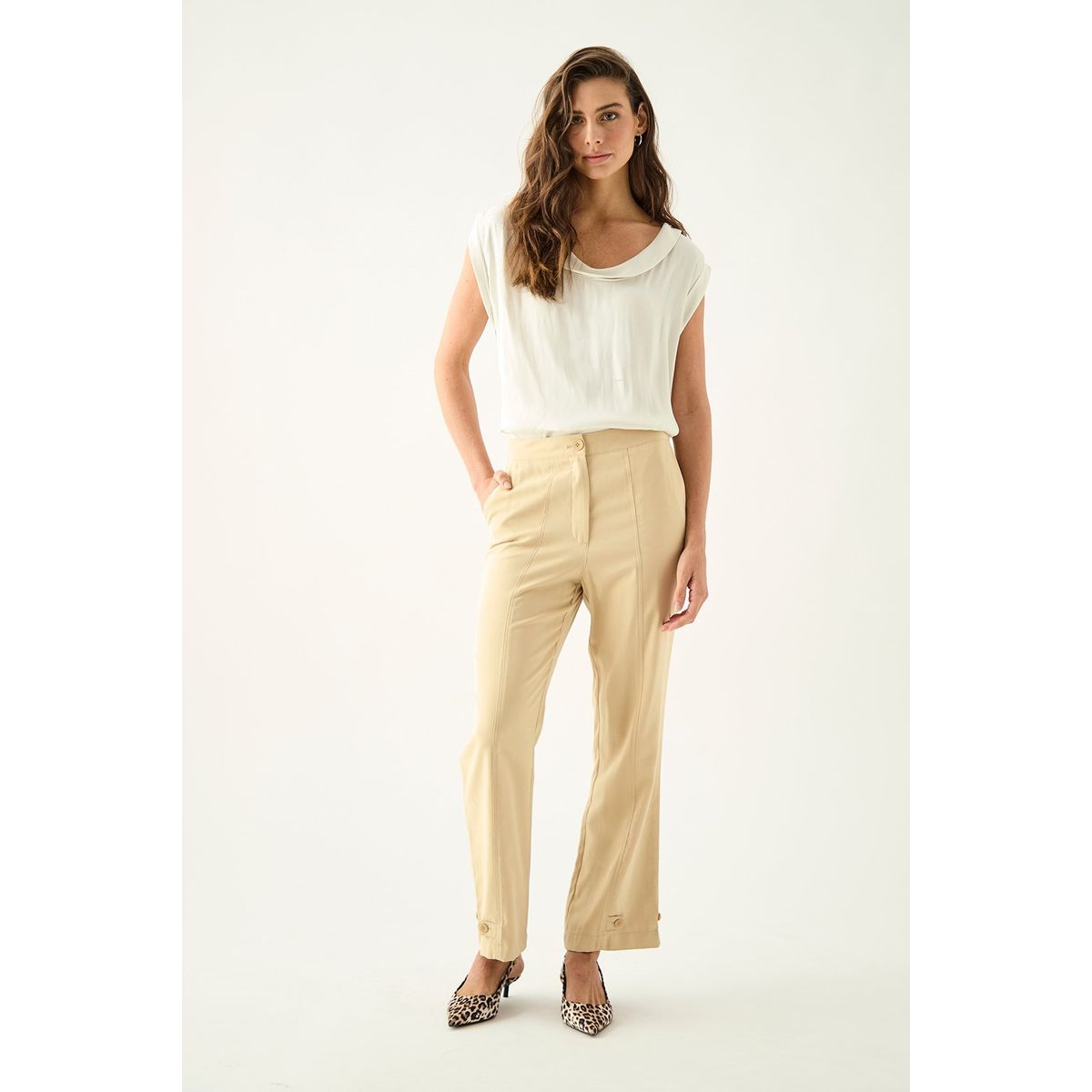 ASH - Pantalon Beige Mujer Ash