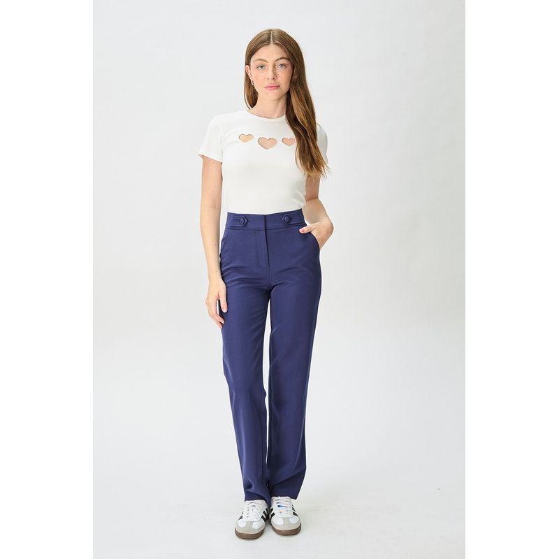 IO - Pantalon Azul Marino Mujer Io