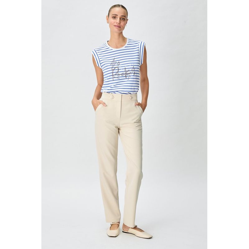 IO - Pantalon Beige Mujer Io
