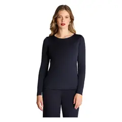 LORENZO DI PONTTI - Polera Manga Larga Escote Redondo Azul