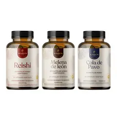 KARUNLIFE - Pack 180 Capsulas: Melena + Reishi + Cola de Pavo Karun Life