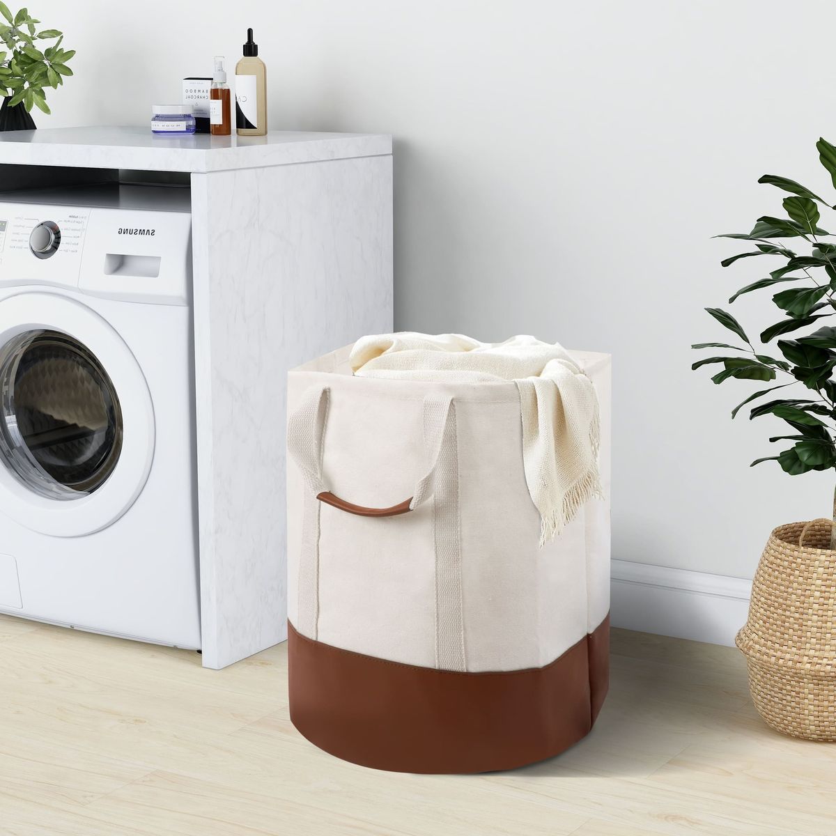 GENERICO - Canasto de lavanderia Beige