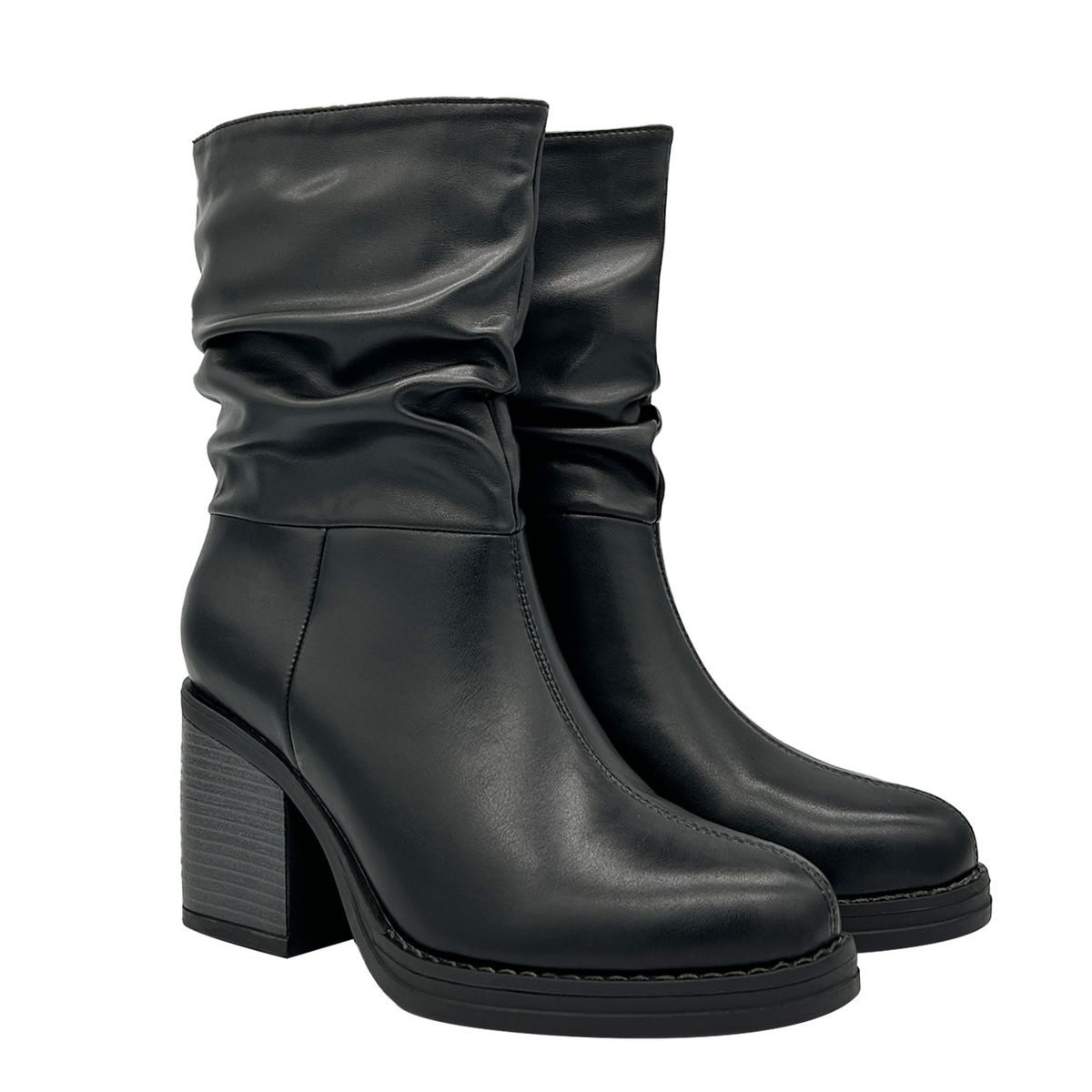 DINASTELLA - Bota para mujer, Negro, media pantorrilla Danicolle