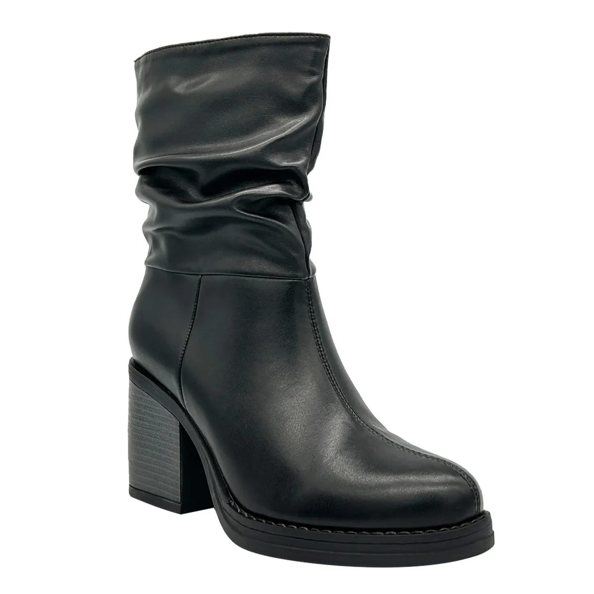 DINASTELLA - Bota para mujer, Negro, media pantorrilla Danicolle