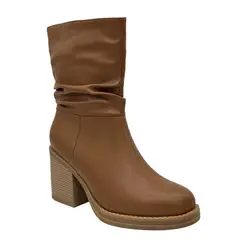 DINASTELLA - Bota para mujer, café, media pantorrilla Danicolle