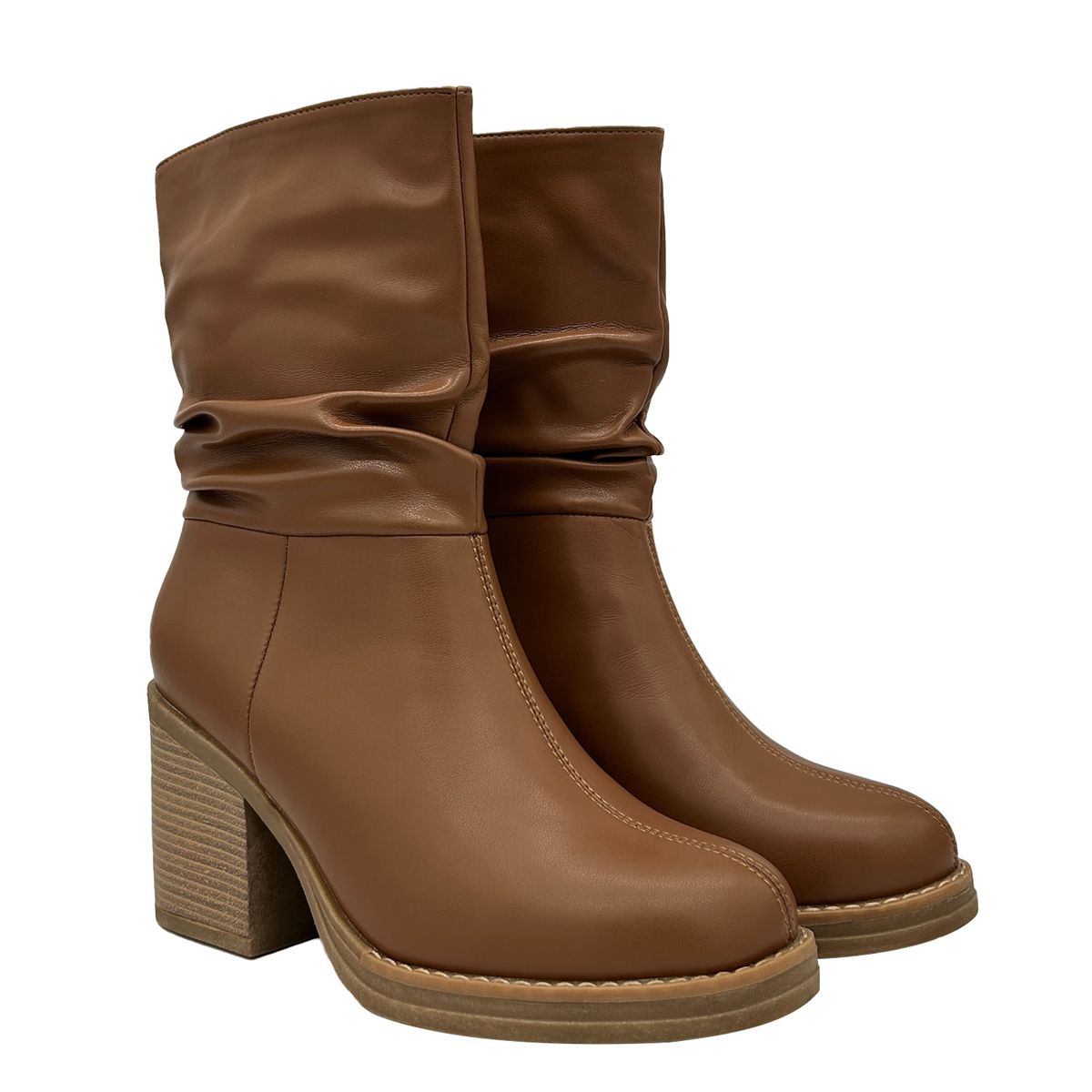 DINASTELLA - Bota para mujer, café, media pantorrilla Danicolle