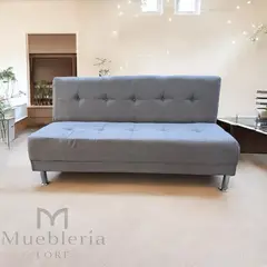 GENERICO - FUTON LORE SOFA-CAMA GRIS CLARO-LINO