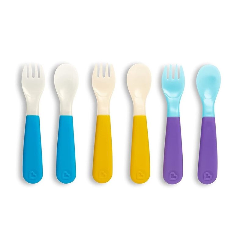 MUNCHKIN - Set Tenedor Y Cucharas Cambian De Color 6pcs Munchkin