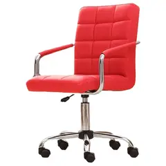 RD - Silla Oficina Sillon Escritorio PC Regulable Ejecutivo Rojo