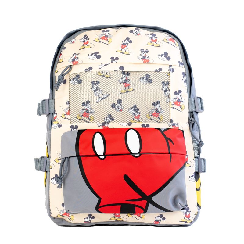 GENERICO - Mochila Juvenil Pop Street Mickey Gris