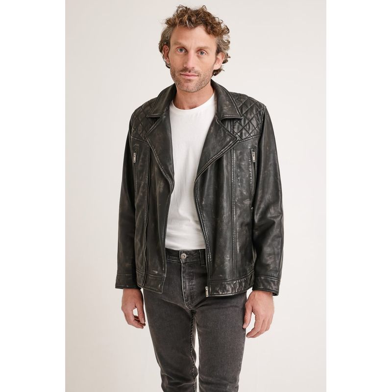 TRIAL - Chaqueta de cuero Anya negro