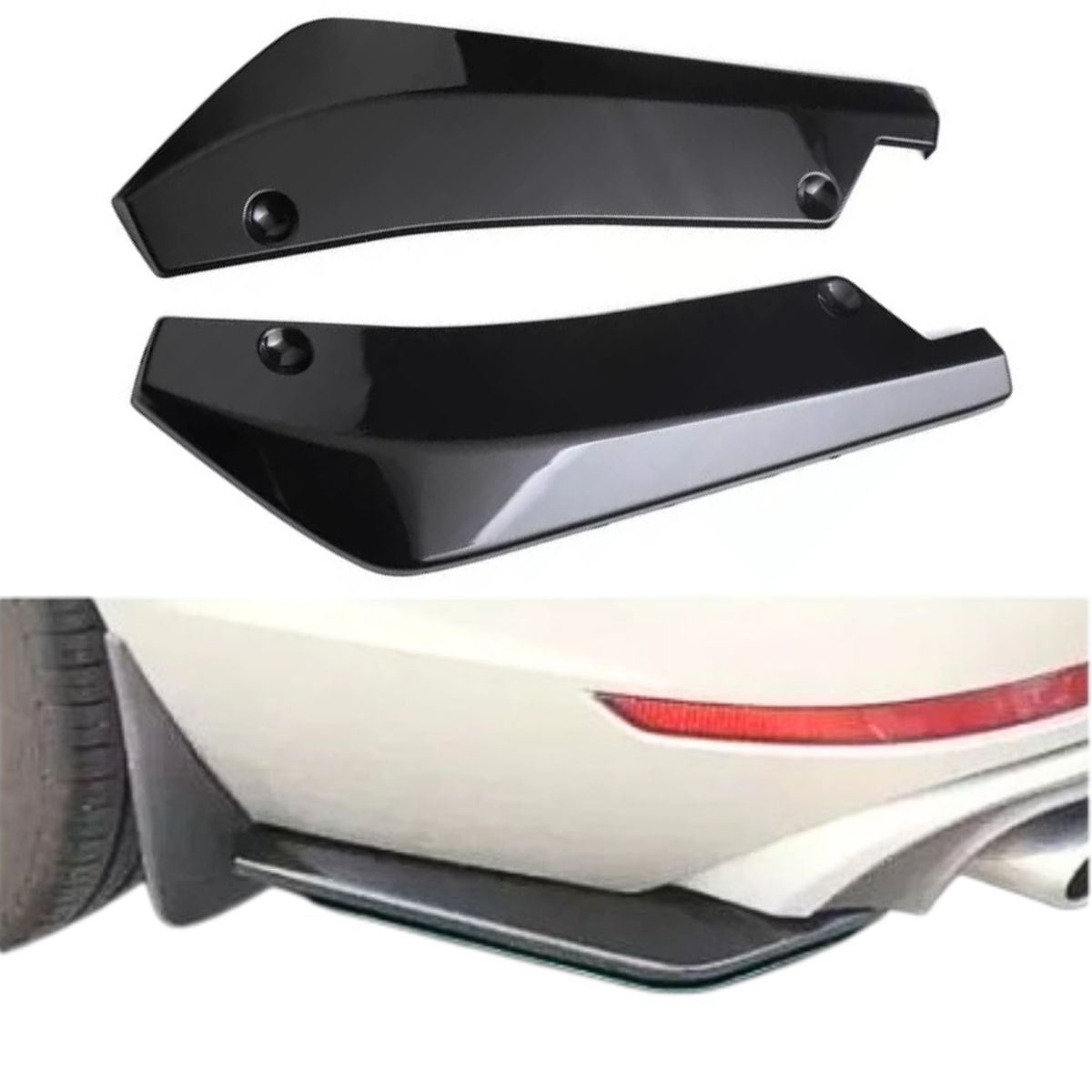 GENERICO - Difusor Bumper Parachoque Trasero Auto Universal