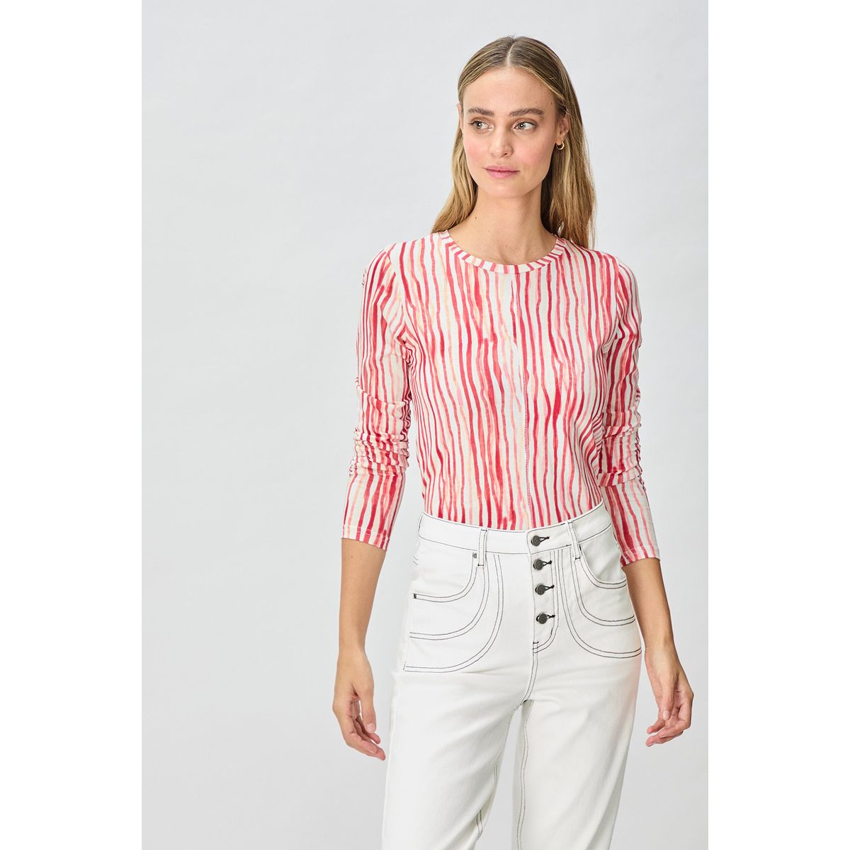 IO - Polera Manga Larga Rojo Mujer Io