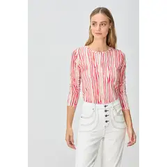 IO - Polera Manga Larga Rojo Mujer