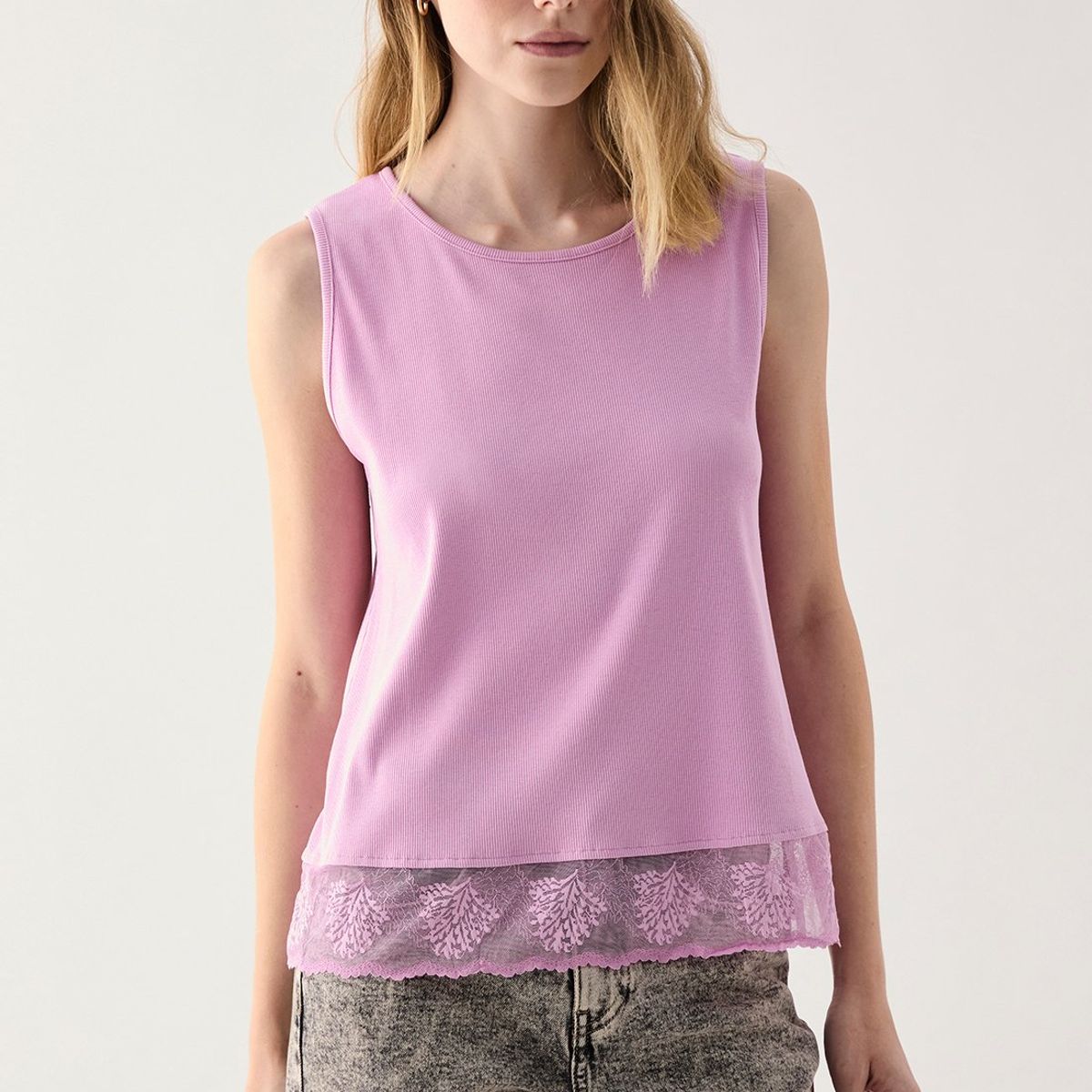 ASH - Polera Sin Mangas Rosado Mujer Ash