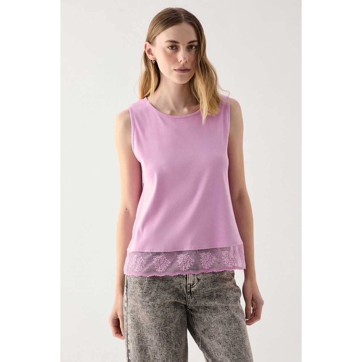 ASH - Polera Sin Mangas Rosado Mujer Ash