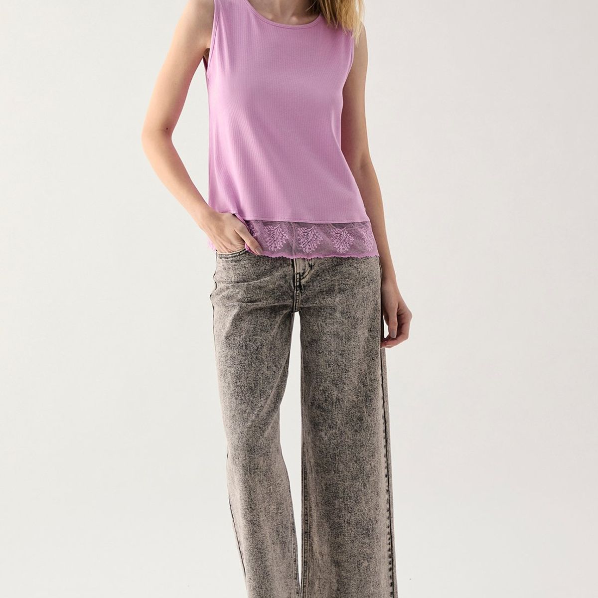 ASH - Polera Sin Mangas Rosado Mujer Ash