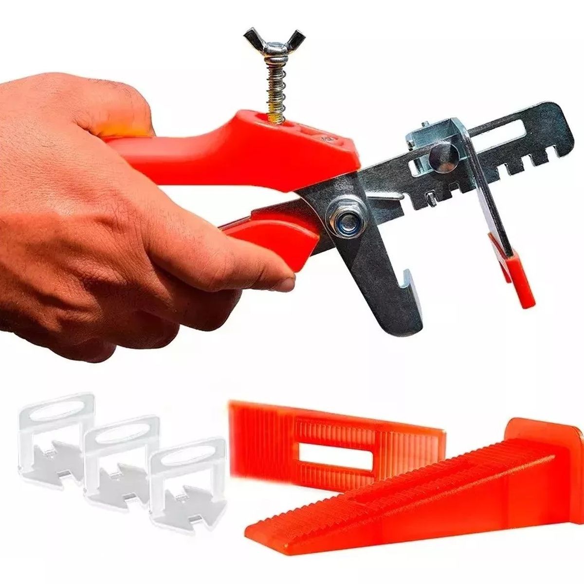 MUNDO MAGIA - Kit Nivelador Cerámicos 100 Cuñas + 100 Clips 1.5mm +alicate