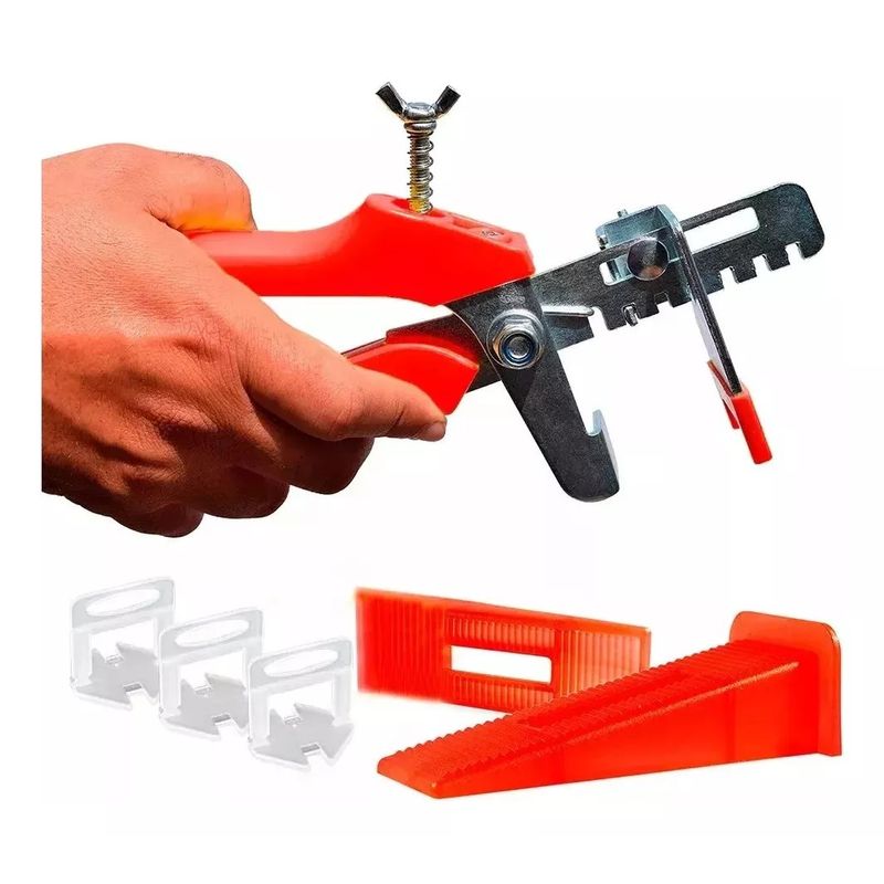 MUNDO MAGIA - Kit Nivelador Cerámicos 100 Cuñas + 100 Clips 1.5mm +alicate