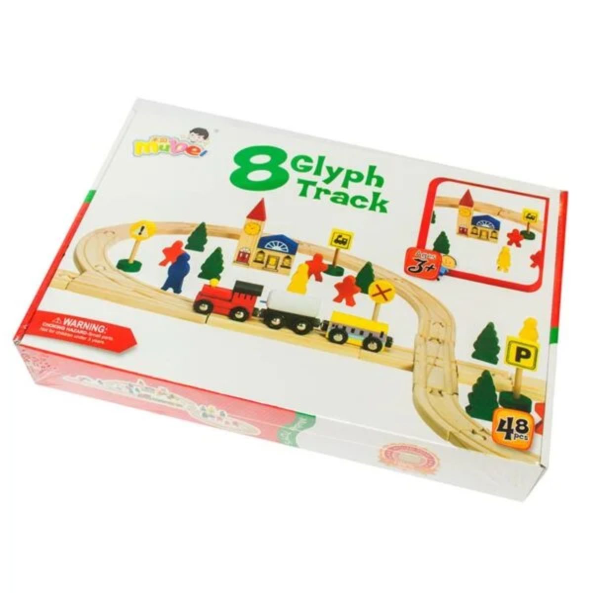 OEM - Tren con Riel Armable Juguete de Madera