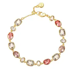 BLOOM CRYSTAL - Pulsera Festival Rose con cristales Swarovski bañada en oro