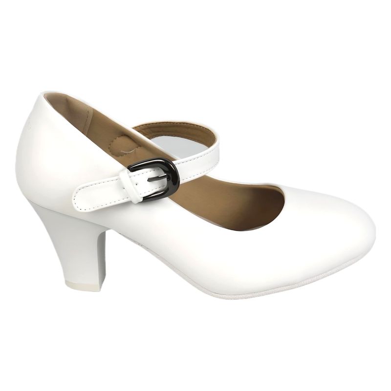THUNDER BLUE - Zapato de Mujer Formal Elegante 23 Blanco Yassne