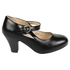 THUNDER BLUE - Zapato de Mujer Taco Cuadrado 23 Negro Yassne