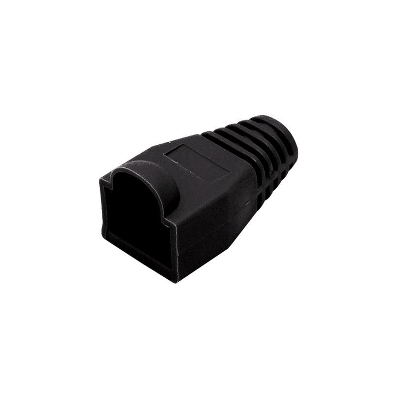 GENERICO - Capuchón Bota para RJ-45 Negro (Bolsa 100 unidades)
