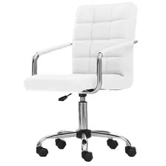 RD - Silla Oficina Sillon Escritorio PC Regulable Ejecutivo Blanco