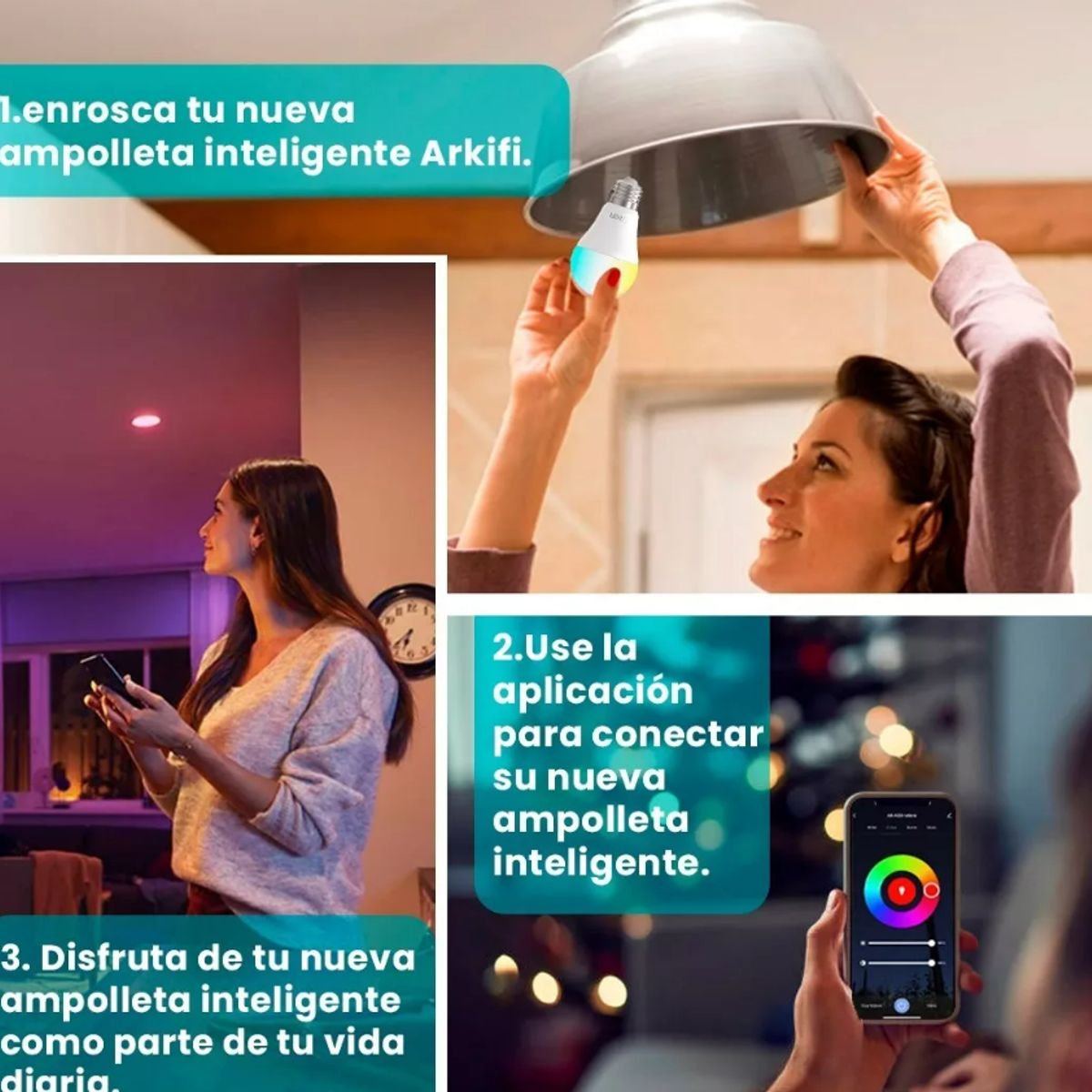 ARKIFI - Ampolleta Inteligente RGB + CCT AK-A60 Arkifi