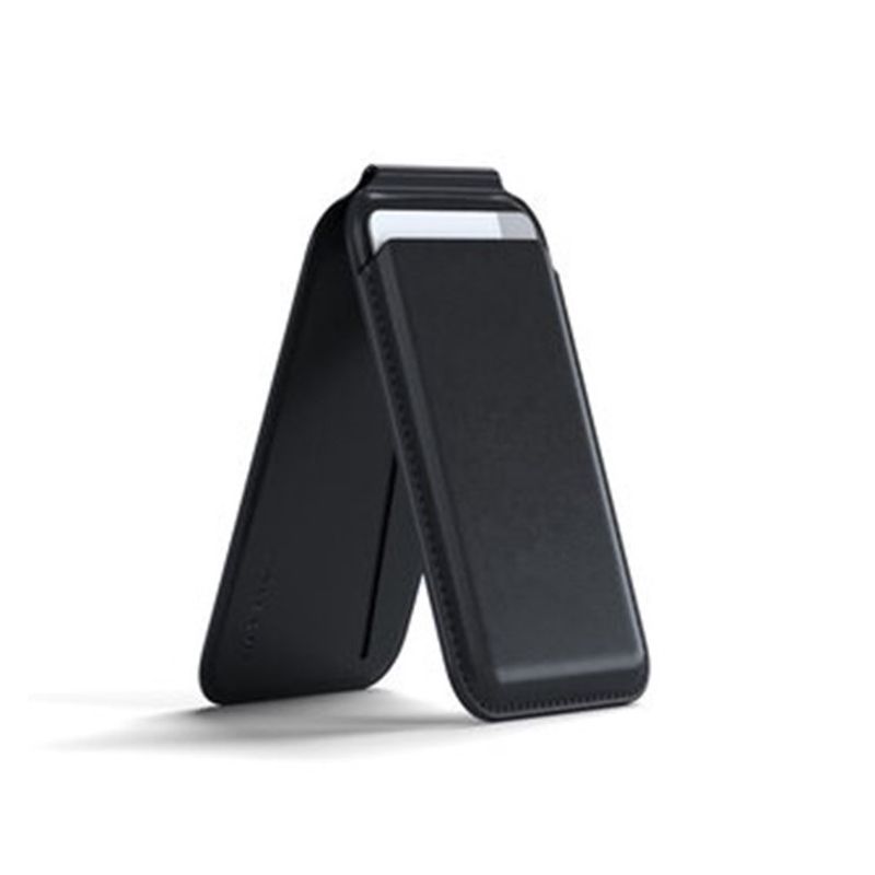 GENERICO - Tarjetero Magnético De Cuero Compatible Con Magsafe iPhone Negro