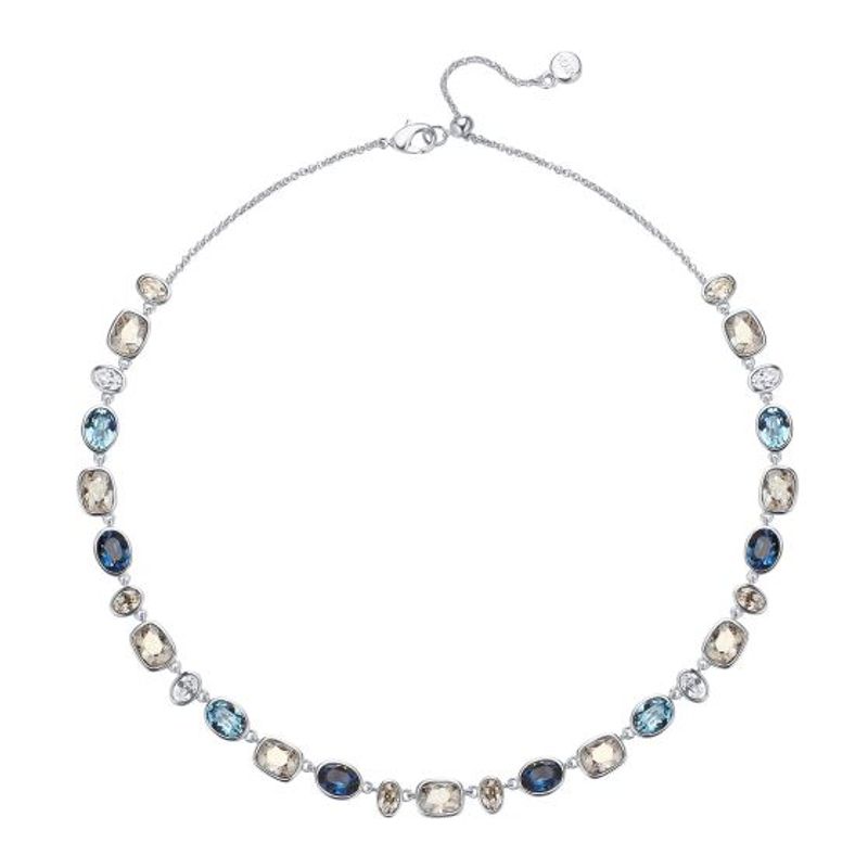 BLOOM CRYSTAL - Collar Festival Blue con cristales Swarovski bañado en rodio