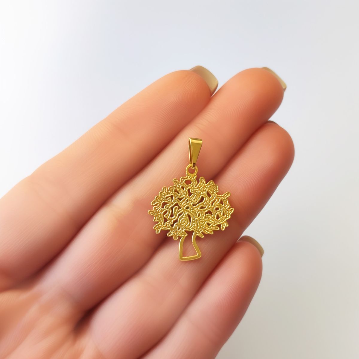 COGGIOLA - Colgante Árbol De La Vida Calado Enchapado Oro 18K