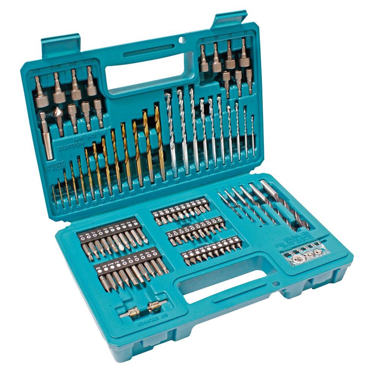 MAKITA - MALETA MAKITA B-68432 CON SET BROCAS Y PUNTAS MZ 102 PZAS