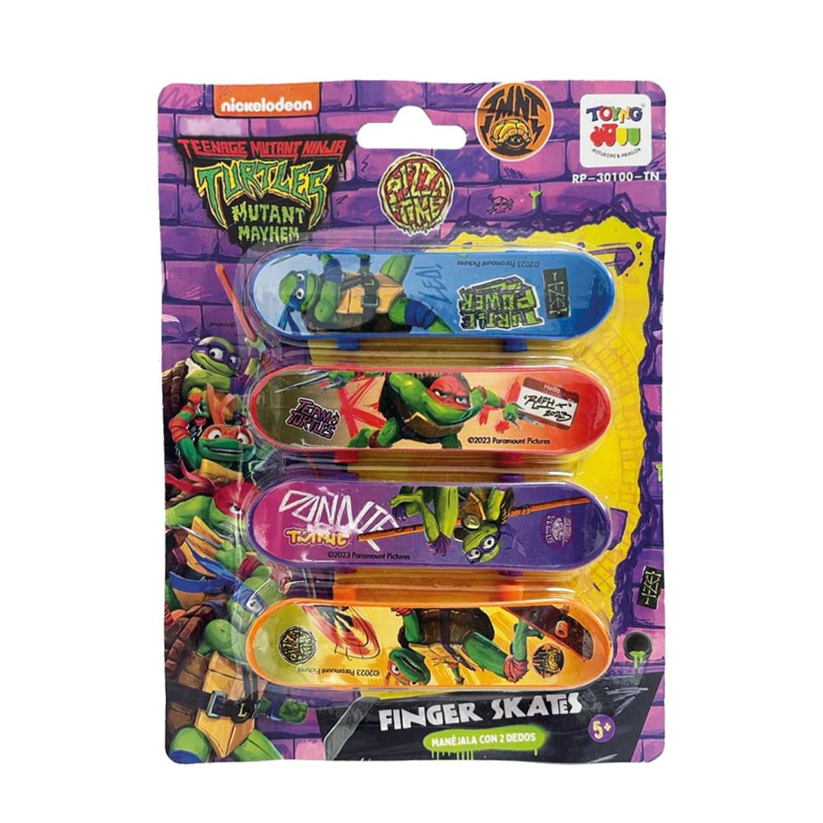 TORTUGAS NINJA - Finger Skate Pack De 4 - Toyng