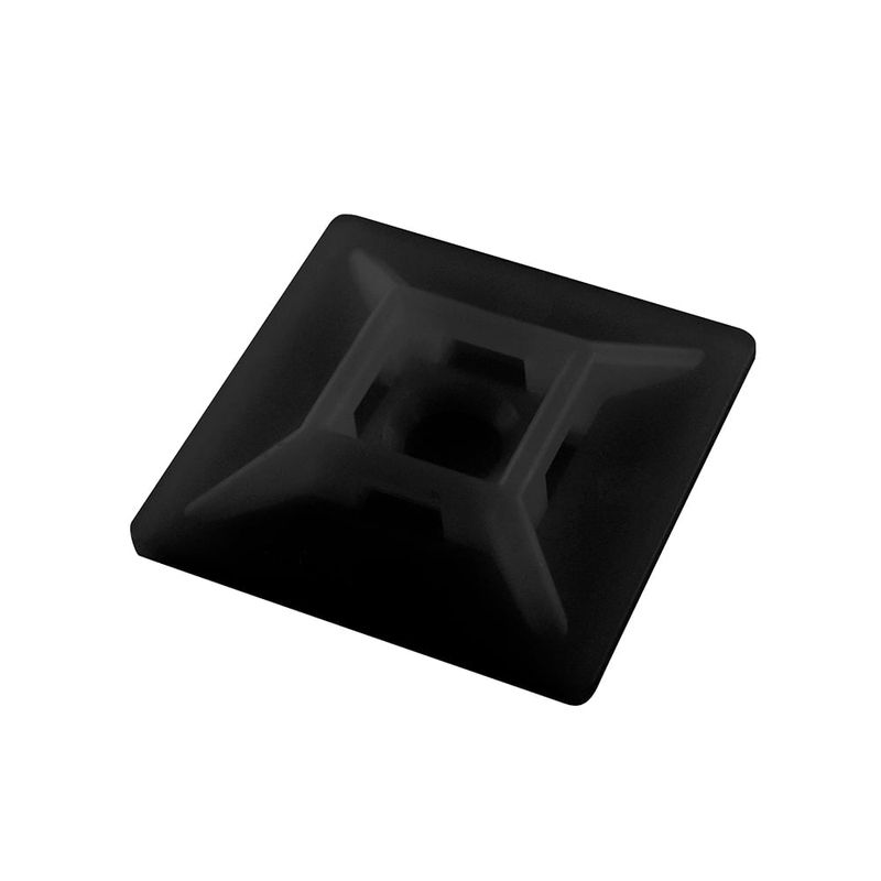 GENERICO - Base Autoadhesiva 30 x 30 mm Negra (Bolsa 100 Unidades)