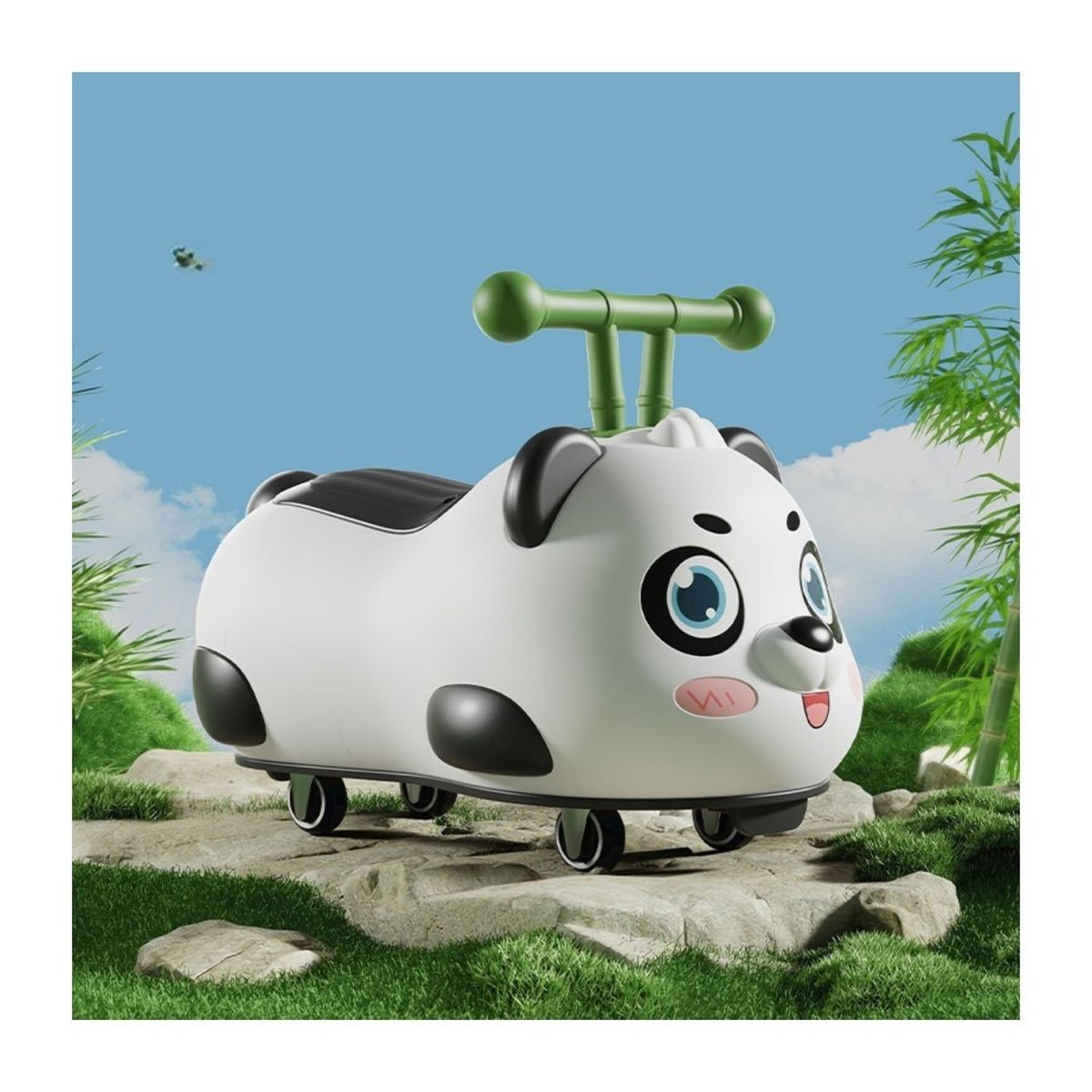 BABYLUNA - Correpasillos Andador con Luces y Música Panda Negro